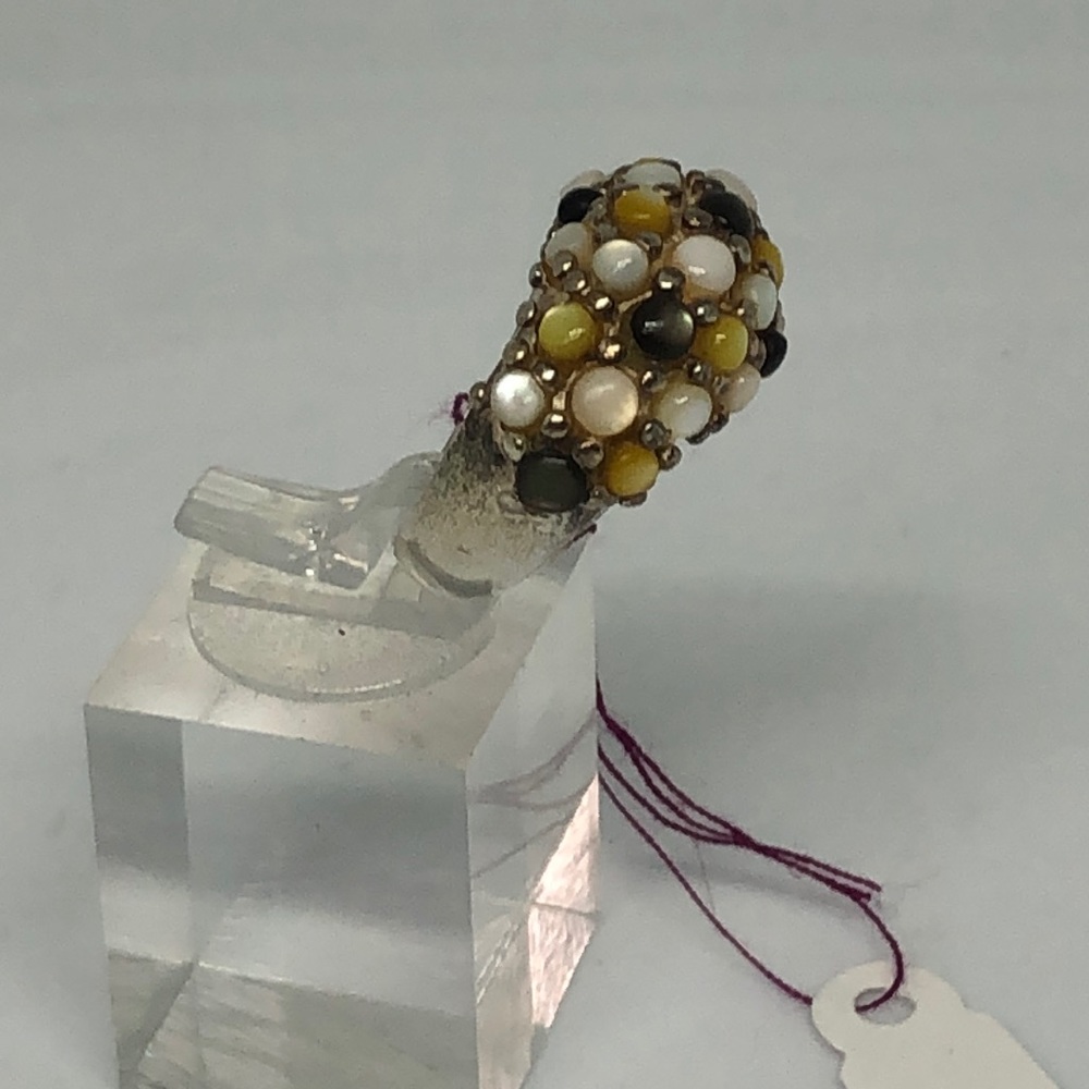 Multi Colored Stone Sterling Ring .925 - image 3